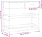 vidaXL - Wandtafel - 90x35x80 - cm - bewerkt - hout - gerookt - eikenkleurig
