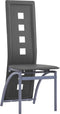 vidaXL - Eetkamerstoelen - 4 - st - kunstleer - grijs