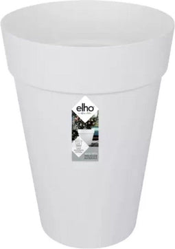 Elho Loft Urban Rond Hoog 35 - Bloempot voor Buiten - Ø 33.5 x H 45.3 cm - Wit
