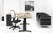Hoogte verstelbare T-poot wingbureau Work breed 180CM diep 120CM bladkleur Speciale Kleur framekleur Wit (RAL9010) wingzijde Links