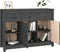 vidaXL - Dressoir - 100x35x74 - cm - massief - grenenhout - grijs
