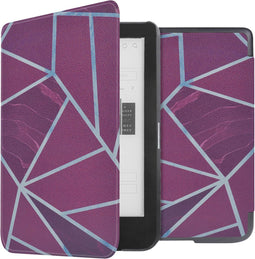 imoshion E-reader Hoesje - Geschikt voor Kobo Clara HD - Design Sleepcover Bookcase - Bordeaux Graphic