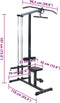vidaXL - Lat - Pulldown - Machine - met - Verstelbare - Zitting - - - 80 - kg - Belastbaar - Staal