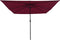 vidaXL - Vierkante - Tuinparasol - met - LED-verlichting - 295x245 - cm - Bordeauxrood
