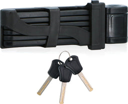 DUNLOP Fietsslot - Opvouwbaar Frameslot 85 cm - Inclusief 3 Sleutels - Zwart