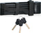 DUNLOP Fietsslot - Opvouwbaar Frameslot 85 cm - Inclusief 3 Sleutels - Zwart