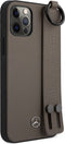 Mercedes - Geschikt voor iPhone 12 / Geschikt voor iPhone 12 Pro - Leren Backcover hoes met Handstrap - Bruin