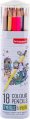 Kleurpotlood bruynzeel 18st metallic en neon | Set a 18 stuk | 12 stuks