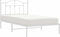 vidaXL - Bedframe - met - hoofdbord - metaal - wit - 100x190 - cm