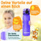 Funkelfuchs® Kinderdrinkfles 500ml – Paars – 100% Lekvrij & Koolzuurbestendig – BPA-vrij &