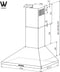 Wiggo WE-D630P(B) - Wandschouw Afzuigkap - 300 m³/h - Zwart