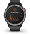 Garmin fēnix 6 Solar - Smartwatch - Zonne-energie - Zilver (Zwart)