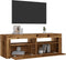 vidaXL - Nachtkastjes - 2 - st - met - LED's - 60x35x40 - cm - oud - houtkleurig