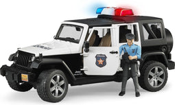 Bruder 02526 Jeep Wrangler Unlimited Rubicon Politieauto met Licht en Geluid 1:16
