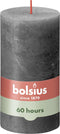 Bolsius - Rustieke Kaars - 4 Stuks - Antraciet - 13cm