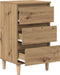 vidaXL - Nachtkastje - Artisan - Eiken - 40x35x70 - cm - Bewerkt - Hout