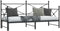 vidaXL - Slaapbank - met - onderschuifbed - zonder - matras - 90x190cm - staal - zwart