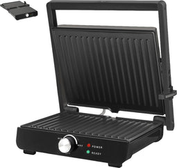JAP Appliance Caligrill - Contactgrill 2000W - PFAS-vrij - 180°C Uitklapbaar - Zwart