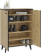 FMD Schoenenkast met 5 vakken 68,5x33x93,5 cm artisan eiken