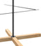 vidaXL - Kerstdecoratie - kerstboom - met - houten - basis - 210 - cm - metaal - zwart