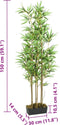 vidaXL - Kunstplant - bamboe - 828 - bladeren - 150 - cm - groen