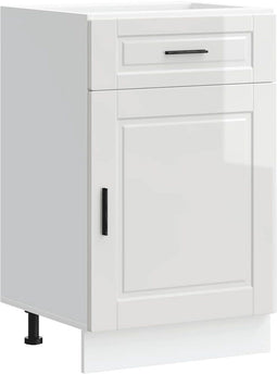 vidaXL - Keuken - onderkast - "Porto" - bewerkt - hout - hoogglans - wit