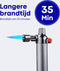 Malmoo Gasbrander - Professionele Creme Brulee Brander - Navulbaar - Zilver (1 stuk)