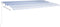 vidaXL - Luifel - automatisch - uittrekbaar - met - palen - 6x3,5 - m - blauw - en - wit