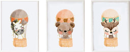 Bladen Crochetts 33 x 43 x 2 cm Zebra Beer Herten 3 Onderdelen