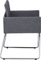 GOMEZ - Eetkamerstoel - Grijs - Polyester