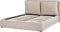 BAJONNA - Bed met opbergruimte - Beige - 160 x 200 cm - Fluweel