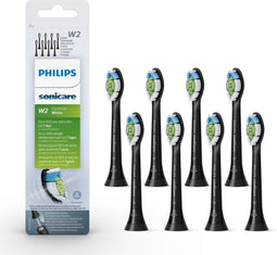 Philips Sonicare W2 Optimal White HX6068/13 - Opzetborstels - Verwijdert tot 7x meer tandplak - Zwart (8 stuks)