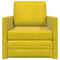 vidaXL - Vloersofa - Bed - 2-in-1 - Donker - Geel - 74x77x81 - cm - Velvet