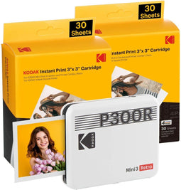 Kodak Mini 3 Plus - Retro Fotoprinter - 4Pass technologie - Wit (60 sheets)