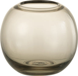 J-Line vaas Norma - glas - grijs - small - Ø 15 cm