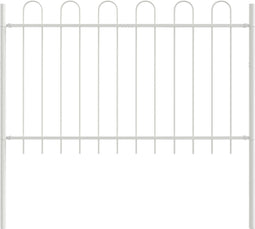 vidaXL - Tuinhek - met - Boogtop - Wit - 1,7x1,2 - m - Staal