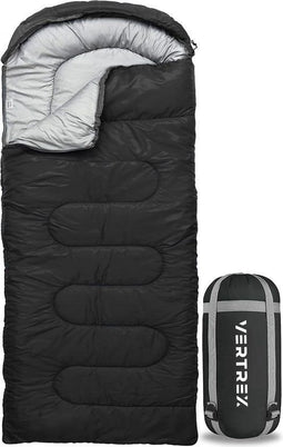 Vertrex Peak Comfort Mummy Slaapzak Extra Warm - Kamperen - Tot 5 graden Celsius - Zwart