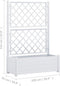 vidaXL - Plantenbak - met - latwerk - 100x43x142 - cm - PP - wit