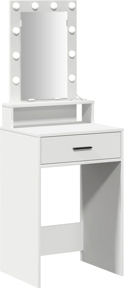 vidaXL - Ladekast - met - LED-verlichting - Wit - 50x41x140 - cm
