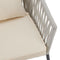 Juskys Tuinstoelen - 2 Rope stoelen - Inclusief rug- en zitkussens - Lichtgrijs