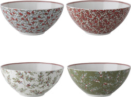 Laura Ashley Stockbridge Kommen set van 4 - Schaaltjes - Ø16 cm - Kerstservies - Geschenkdoos - Schaaltjes
