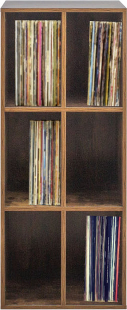 Lp platen opbergkast - opbergen lp vinyl platen - boekenkast - bruin