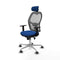 Piqueras y Crespo 1D086G2 - Bureaustoel - Hoogteverstelbaar met armleuning en hoofdsteun - Blauw