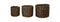 Mandenset - zwart/naturel - waterhyacint - set van 3