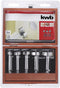kwb Forstner boorset incl. Houten kist, 5 stuks, houtboor, Ø 15-35 mm, universeel, centreerpunt