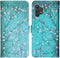 iMoshion Hoesje Geschikt voor Samsung Galaxy A32 (5G) Hoesje Met Pasjeshouder - iMoshion Design Softcase Bookcase - Blauw / Blossom Watercolor White