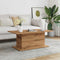 vidaXL - Salontafel - 102x55,5x40 - cm - bewerkt - hout - artisanaal - eikenkleur