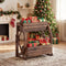 Coast Verhoogde Tuinbak - Houten Plantenbak Wagonvorm - 2 Niveaus - Bruin 56 x 33 x 56,5 cm