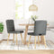 vidaXL - Eetkamerstoelen - 2 - st - stof - donkergrijs