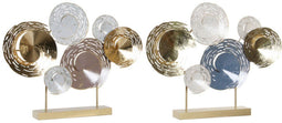 Decoratieve figuren DKD Home Decor Metaal Abstract (2 pcs) (65.4 x 9 x 51 cm)